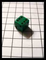 Dice : Dice - 6D - Tiny Green With Black Pips